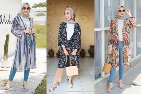 10 Ide Padu Padan Hijab dan Long Outer yang Keren dan Simpel