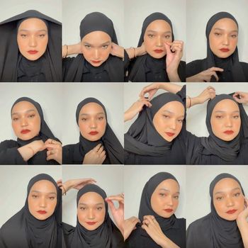 Wajib Dicoba! Inilah Tutorial Hijab untuk wajah Bulat dan Tembem supaya Terlihat Tirus