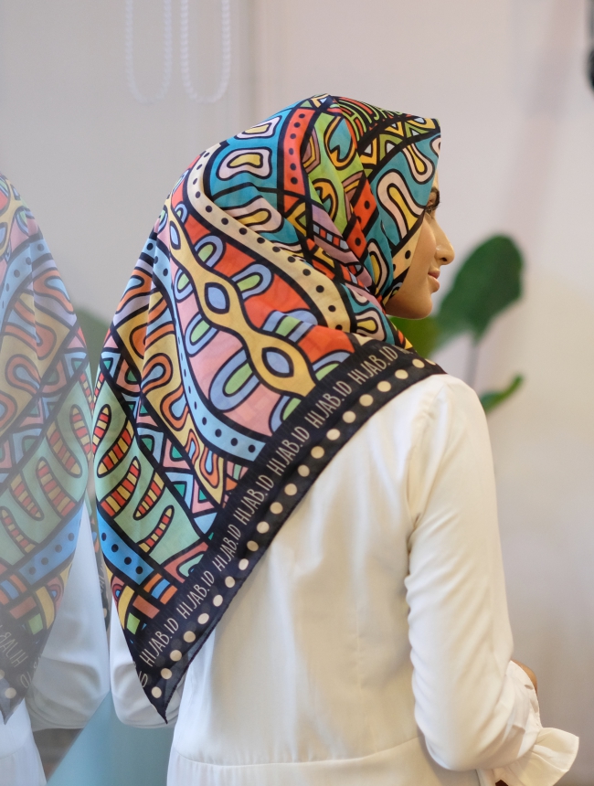 gaya bohemian hijab
